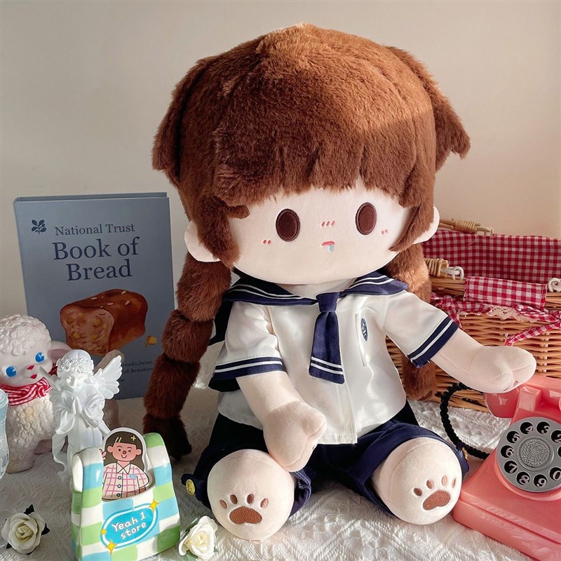 水手服娃衣40cm棉花娃娃衣z服坐姿海军玩偶公仔替换装套装无属性
