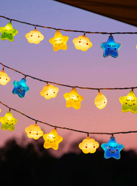 户外露营氛围灯jLED小彩灯闪灯串灯满天星帐篷生日装饰布置星星灯