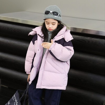儿童羽绒服男g童中长款2024冬季新款女童羽绒服亲子装小中大童90