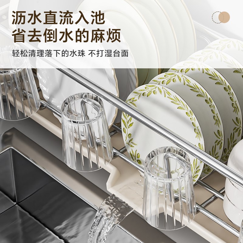 碗碟沥水架窄款碗架台p面厨房碗盘置物架小型碗筷餐具收纳盒家用