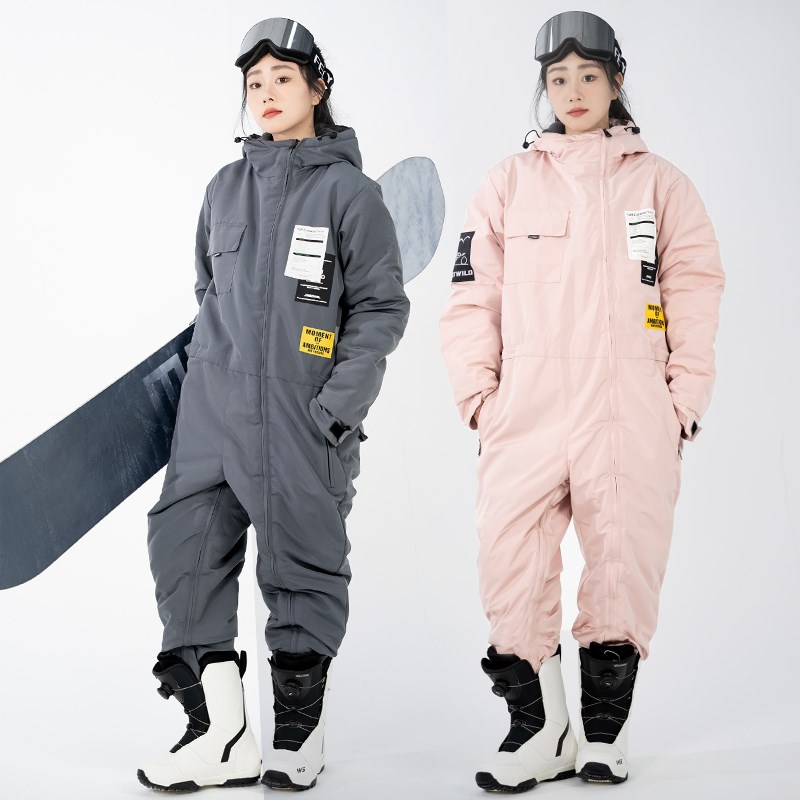 滑雪服防寒男女连体户外套装防水防风加I绒加厚保暖骑行钓鱼服冬