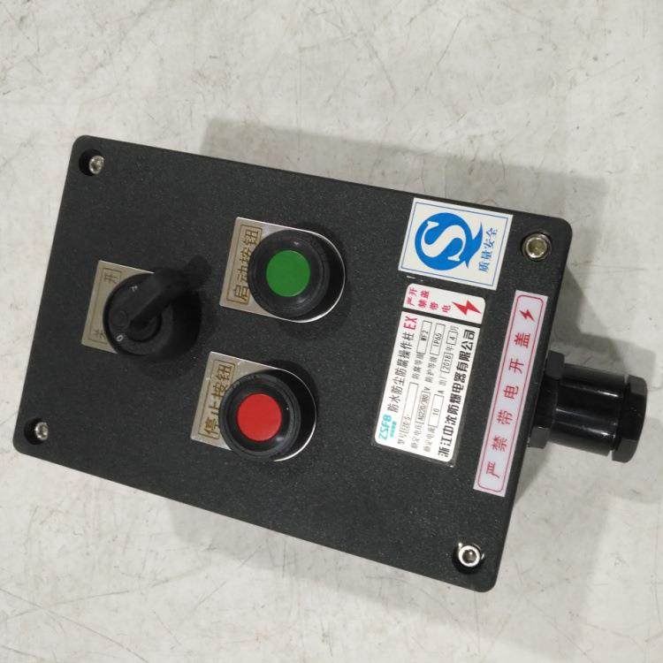 LBZ58A21防爆防腐操作柱2按钮1开关黑色防爆操作柱防腐WF2IP65