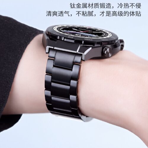不提示气囊检测适用华为watch d2表带男士三株钢带华为d2表带不锈钢金属智能运动替换钢带