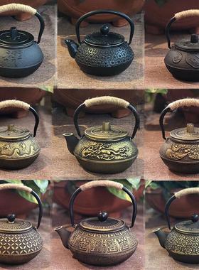 酒店博古架软装中式铸铁壶茶室茶柜样板房装饰摆件茶壶复古礼品壶