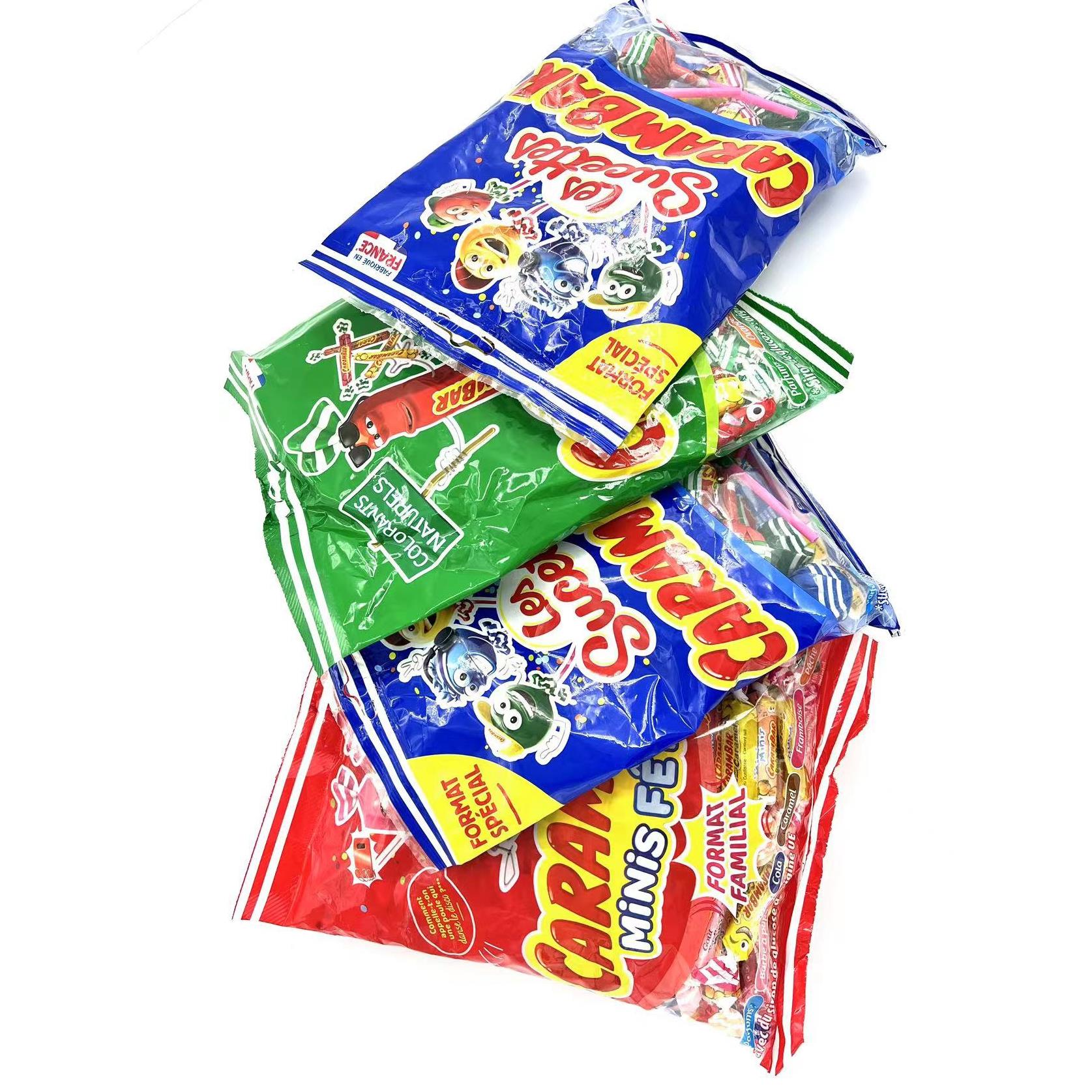 现货 法国CARAMBAR水果糖棒棒糖短长条糖海盐焦糖Krema水果糖