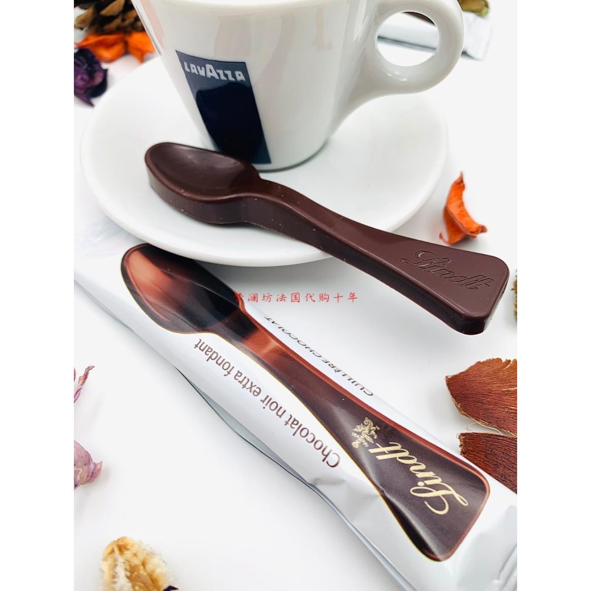 现货 新品瑞士莲巧克力勺子黑巧勺10.9g黑巧含量50%