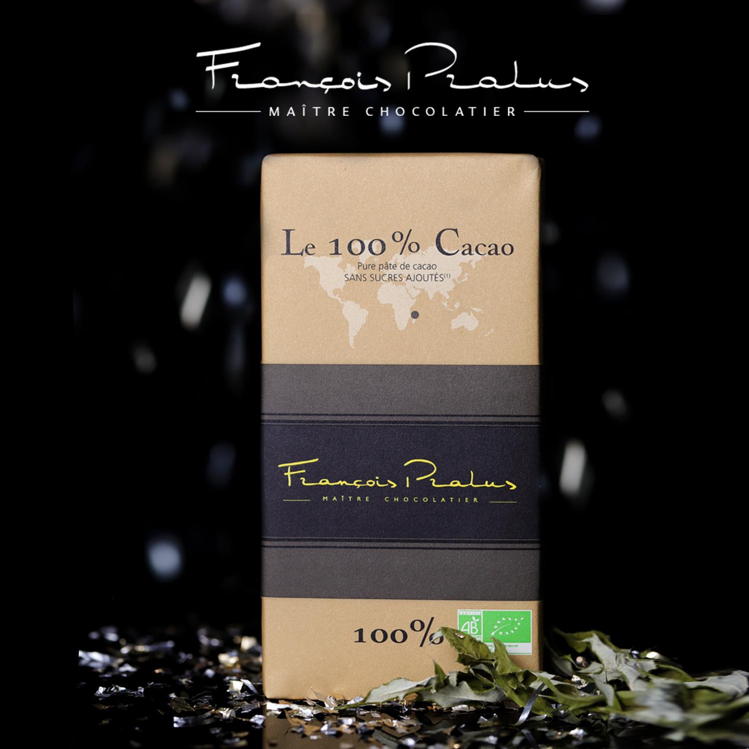 法国普阿鲁斯Pralus100%黑巧克力马达加斯可可无蔗糖纯可可脂排块