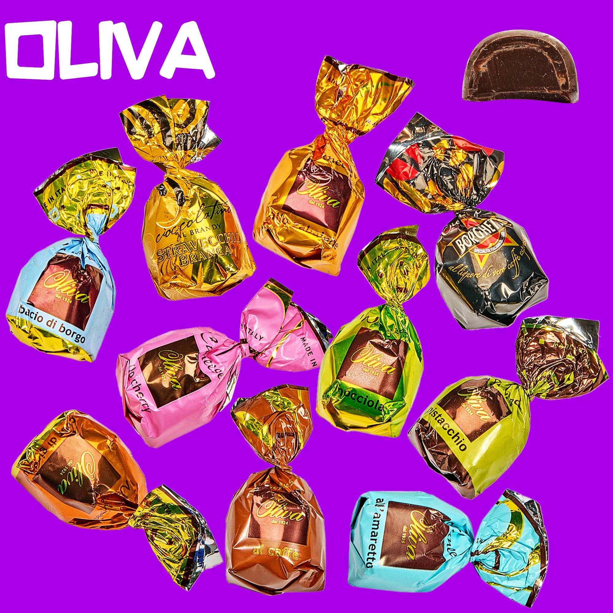 意大利进口Dulci Oliva夹心黑巧克力牛奶酒心零食散装送礼