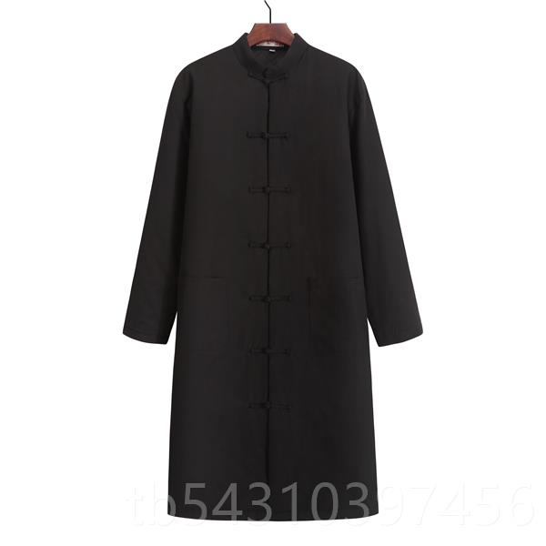 正品国风老长款棉衣棉唐装男装冬中季袄加厚保暖中年居士服古装汉