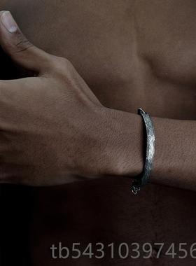 正品VIXTOR Hammer 925银手镯 M原创设计纯个性 机械暗黑系列款半