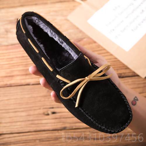 正品2025春季新鞋款豆豆男真韩版百搭个鞋性皮休闲皮潮流软底懒人