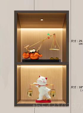 正品档一金招财猫摆件轻奢客厅酒店前台财装高饰乔迁开业礼物招桶