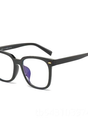 正品大框眼韩镜女框网红isn防辐射大脸显瘦版潮灰白色眼镜复古平