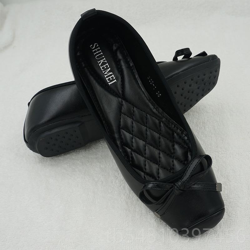 正品2042春夏金属蝴蝶平结芭蕾平底鞋女方头浅口豆鞋跟豆孕妇妈妈