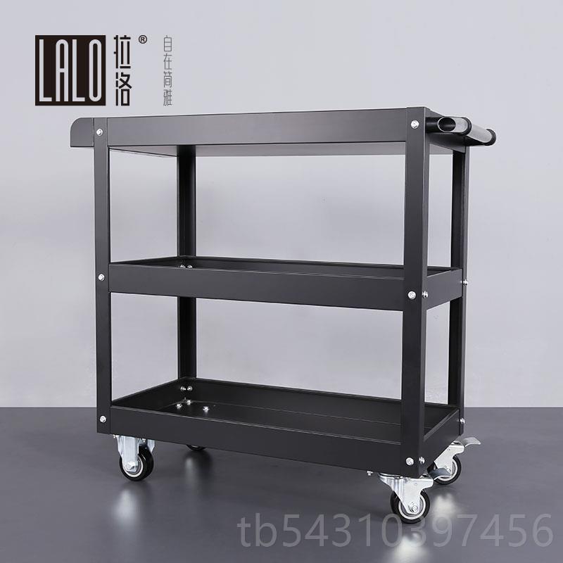正品颜拉洛LALO 黑色油画绘画工具车 架三层推车画 金属移动料小