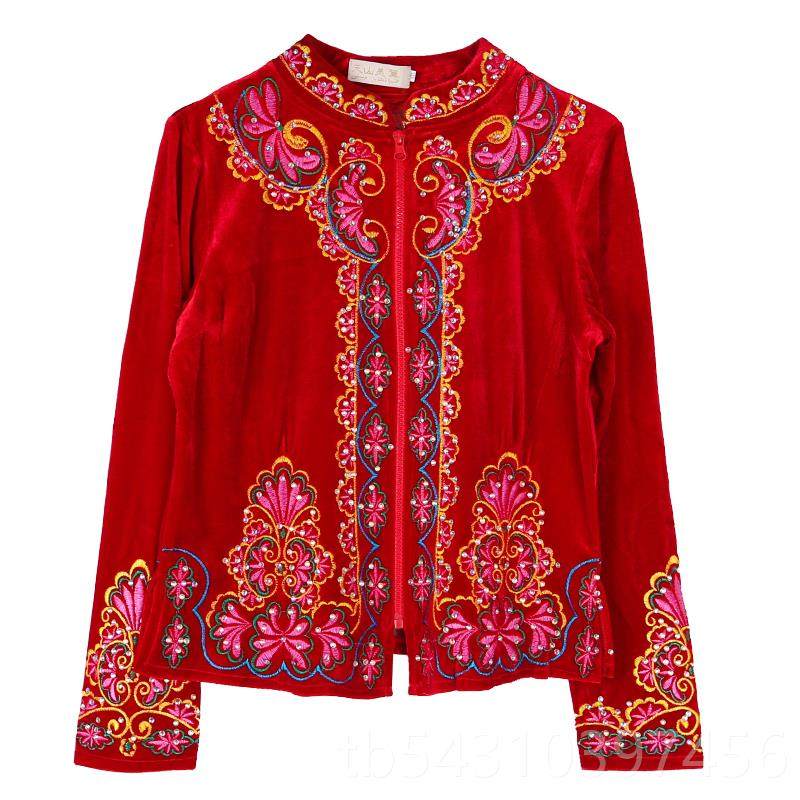正品新疆演出服舞女士秋保冬钻季绣花烫长袖外套金丝绒暖维吾尔族,女装/女士精品,民族服装/舞台装,淘宝优惠券,粉丝福利购,淘宝优惠卷