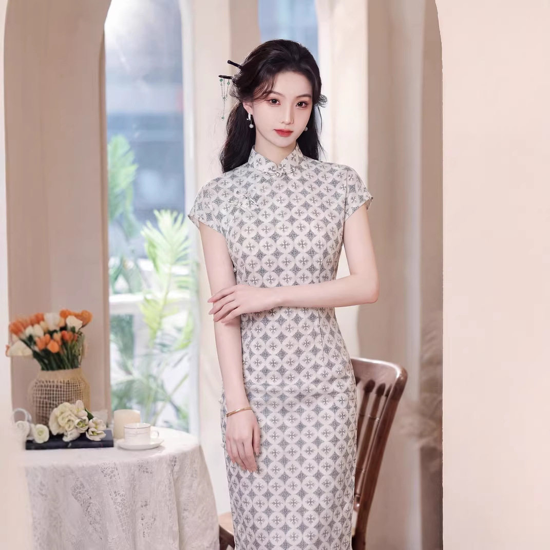 新中式改良短袖黑色旗袍女2026夏新款年轻礼服高端大气日常可穿