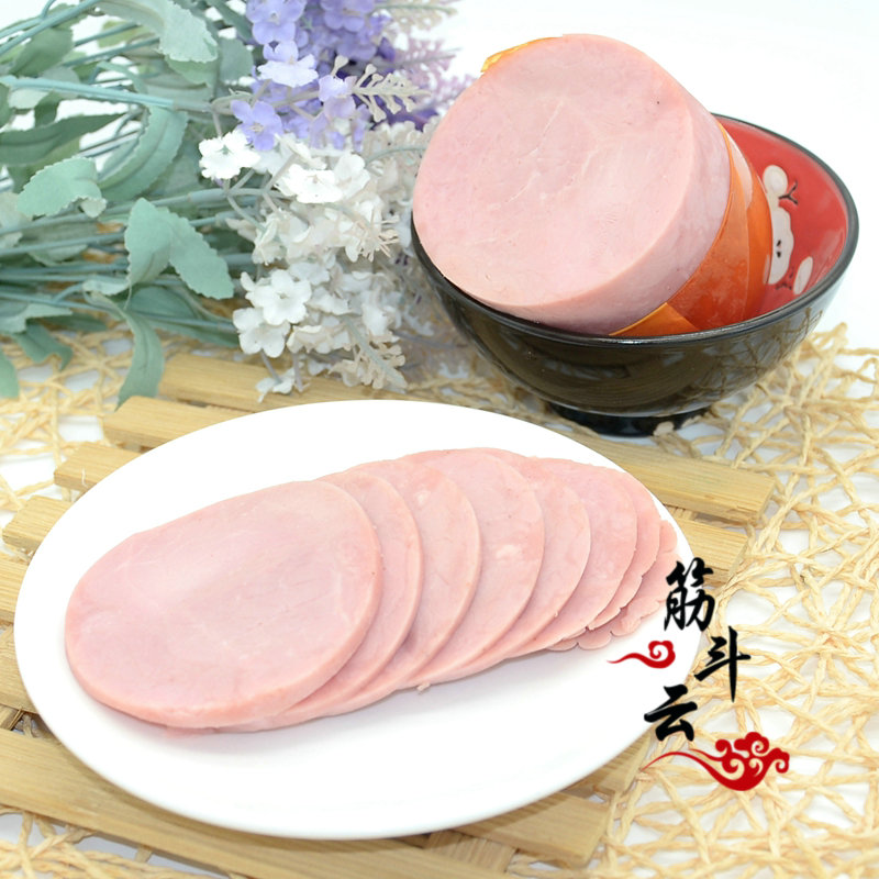 天津特产国顺拐头盐水火腿老味香肠三明治片烤肠即食下酒菜午餐肉