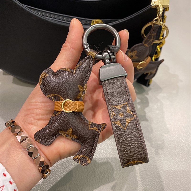 卡通狗法斗犬汽车钥匙扣配件男可爱E公仔女单肩包挂件情侣背包挂