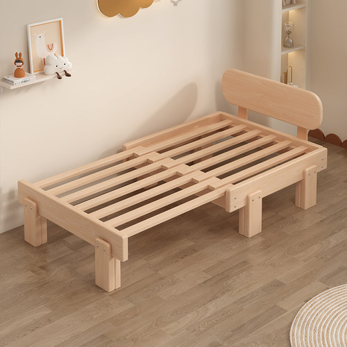 实木抽拉床伸缩床榉木单人抽拉两用多功能沙发床小户型简约可定制