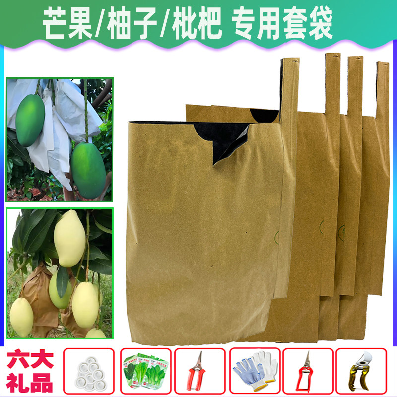 芒果柚子专用套袋双层枇杷纸袋鹰嘴芒金煌芒青芒贵妃芒凯特防水袋