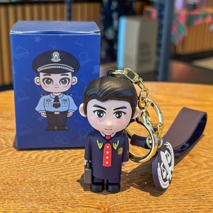 卡通法官公仔钥匙扣文创手办挂件挂饰品普法宣传小礼品女精致礼物