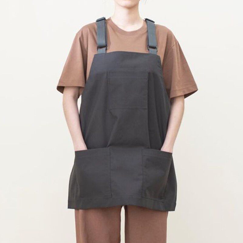 围裙男防水防油定制印logo罩衣咖啡师美甲店奶茶店甜品店工作服女