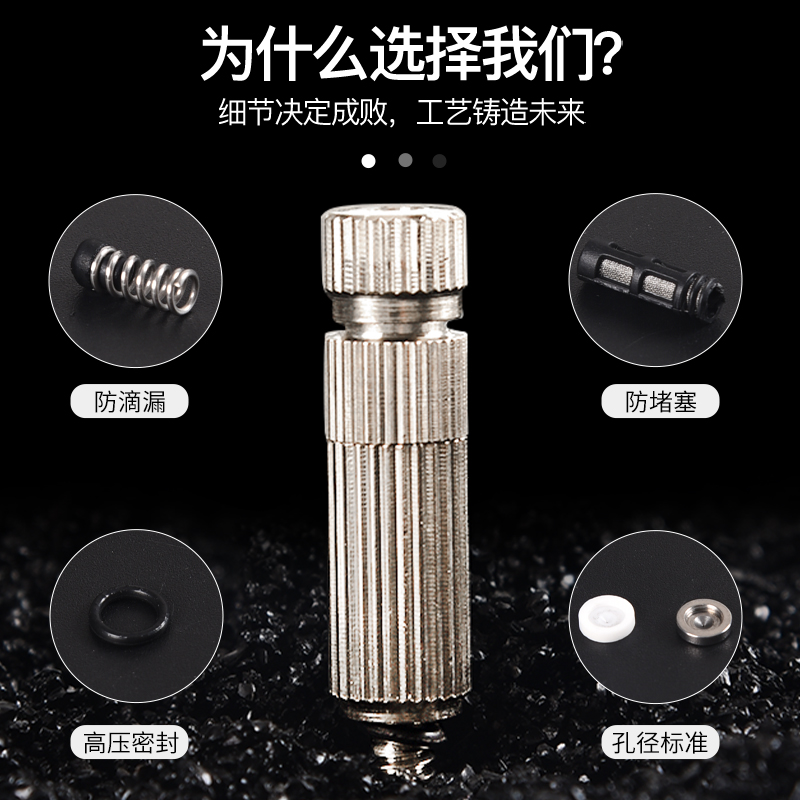高压雾化喷头纺织厂加n湿器喷雾喷嘴工地喷淋消毒打药雾线TW3010