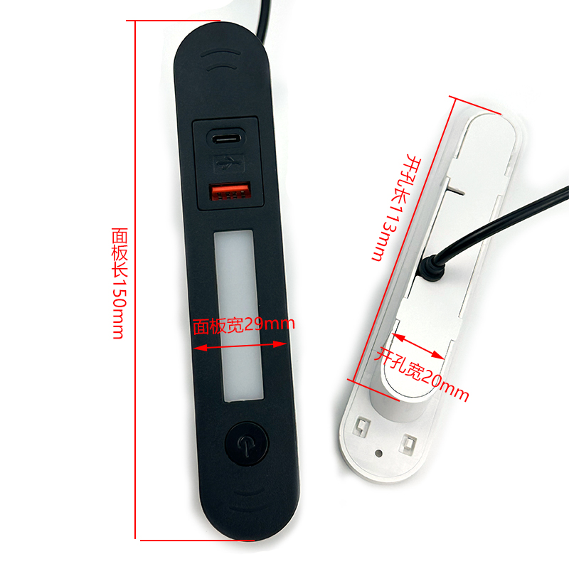 床头插座嵌入式排插隐藏带UuSB充电感应夜灯床头柜手机内嵌充电器