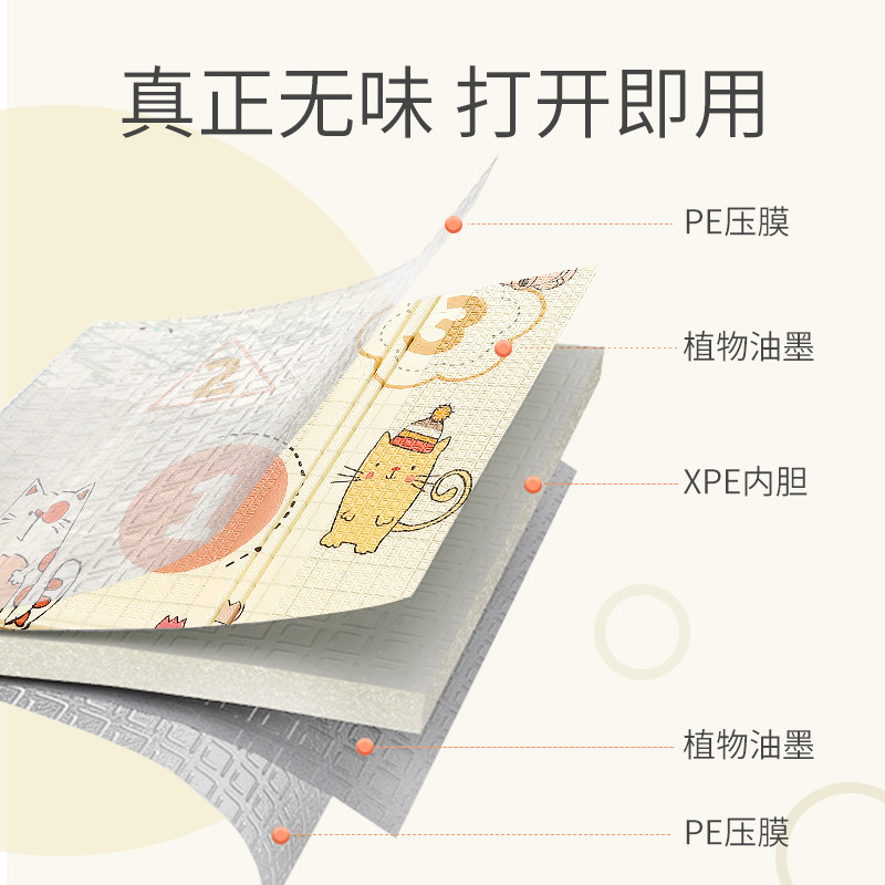 宝宝爬行垫加厚婴儿童家用可折叠爬爬垫I无毒无味拼接泡沫地垫夏