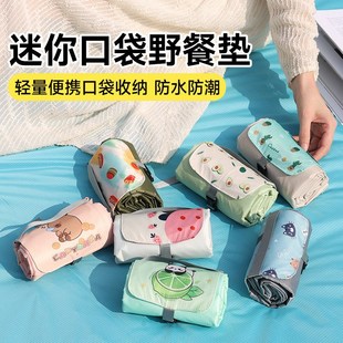 便携野餐布d迷你轻便防潮垫防风沙滩垫露营地垫帐篷防潮垫子草地