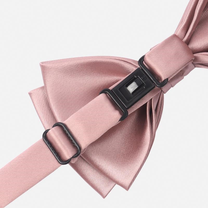 粉色光面男士结婚领结正装商w务西装衬衫花苞新郎西装蝴蝶结潮纯