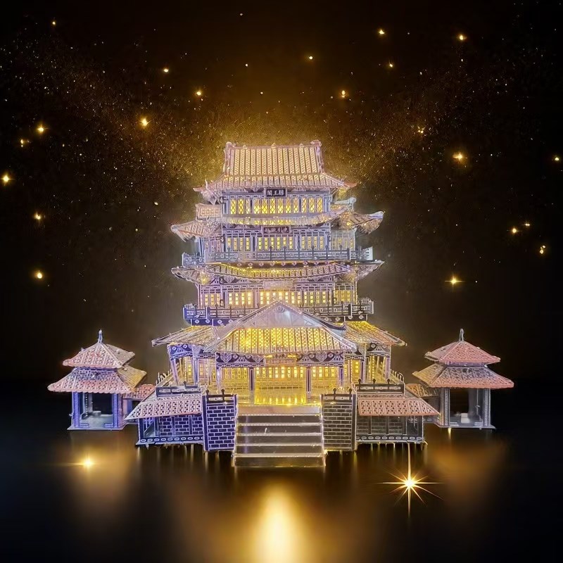 滕王阁 立体成人高难度古建筑金属拼装模型LDIY解压玩具手工拼图