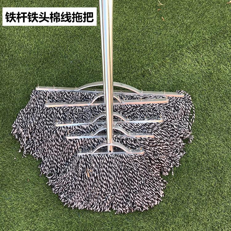 拖把铁头棉线拖把铁杆吸水拖布墩布平拖平板镀锌杆手拧铁架
