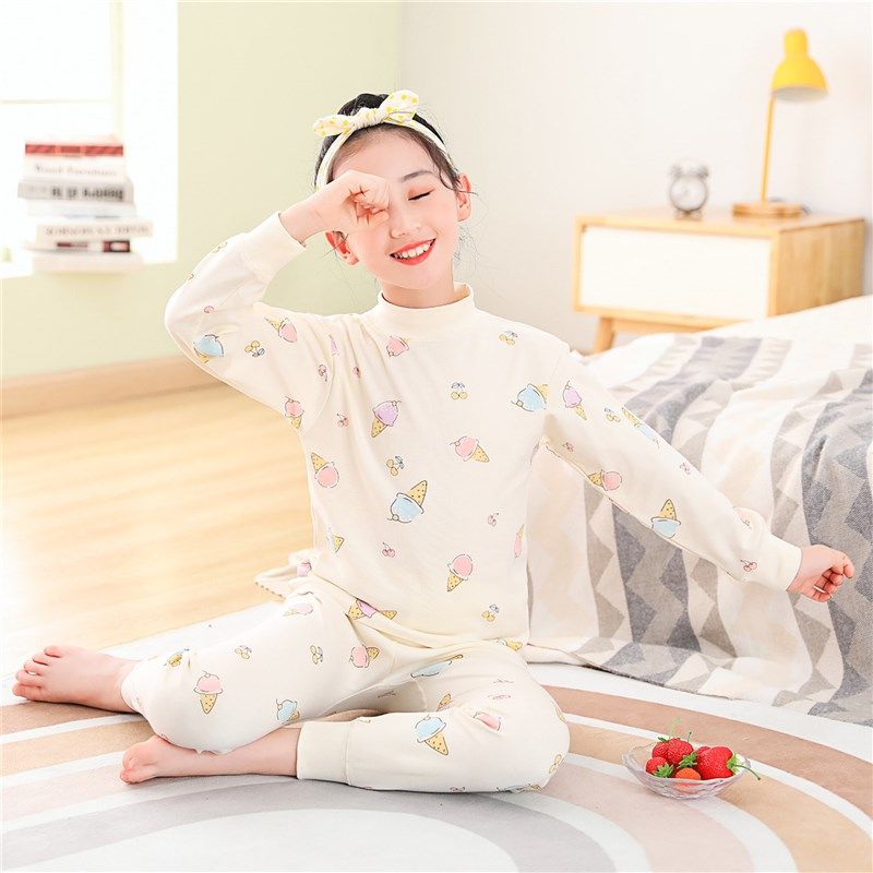 22/21纯棉男j女童内衣满花套装儿童秋衣秋裤印花打底中大童棉毛衫,童装/婴儿装/亲子装,内衣套装,淘宝优惠券,粉丝福利购,淘宝优惠卷