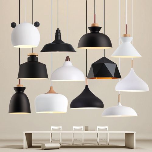 吊灯餐厅单头餐饮艺n术创意个性led店铺商用简约火锅店工业风灯罩
