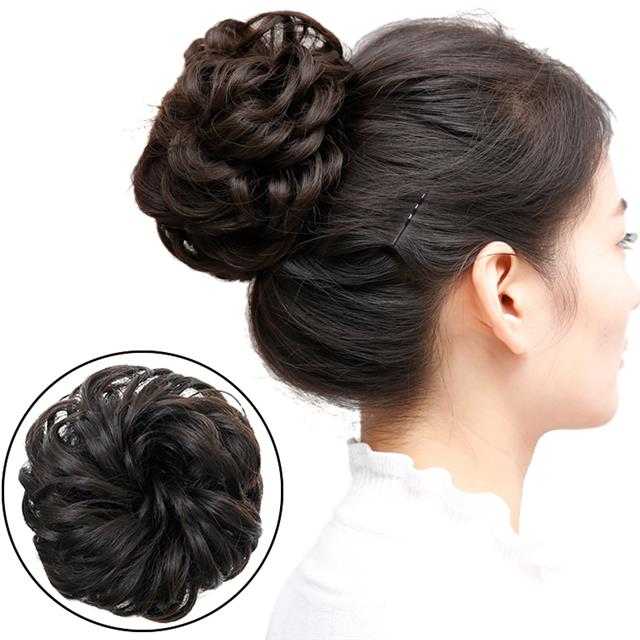 逼真假发发圈橡皮筋发包盘发拉花小丸子花苞女头花W蓬松卷发大发