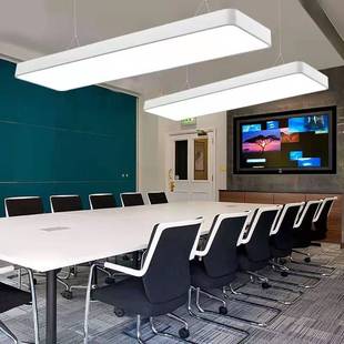 办公室吊灯LED长条灯方通v吊顶专用灯条形商场健身房造型办公室灯