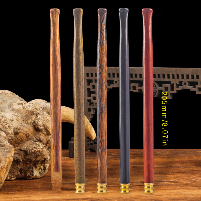手工实木20cim加长过滤烟嘴粗细两用男士女士烟嘴可清洗可循环使