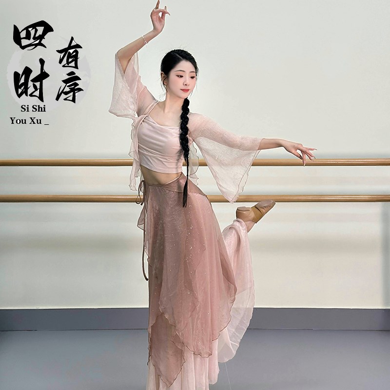 古典舞蹈服纱衣j身韵飘逸艺考中国舞练功服演出服裙裤阔腿裤中国