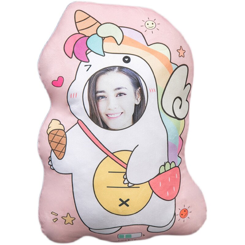 礼物定制公仔女h朋友睡觉抱枕送男生日人脸娃娃小diy照片人像玩偶