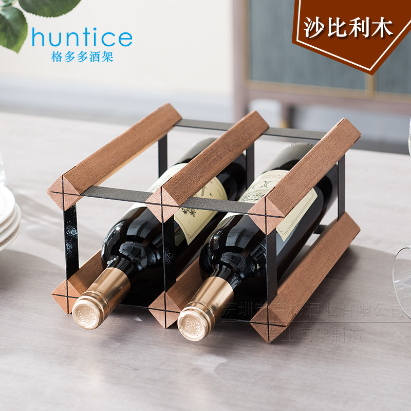 实木酒架欧式收纳架红酒架子酒瓶客厅家用红酒架摆件X葡萄酒展示