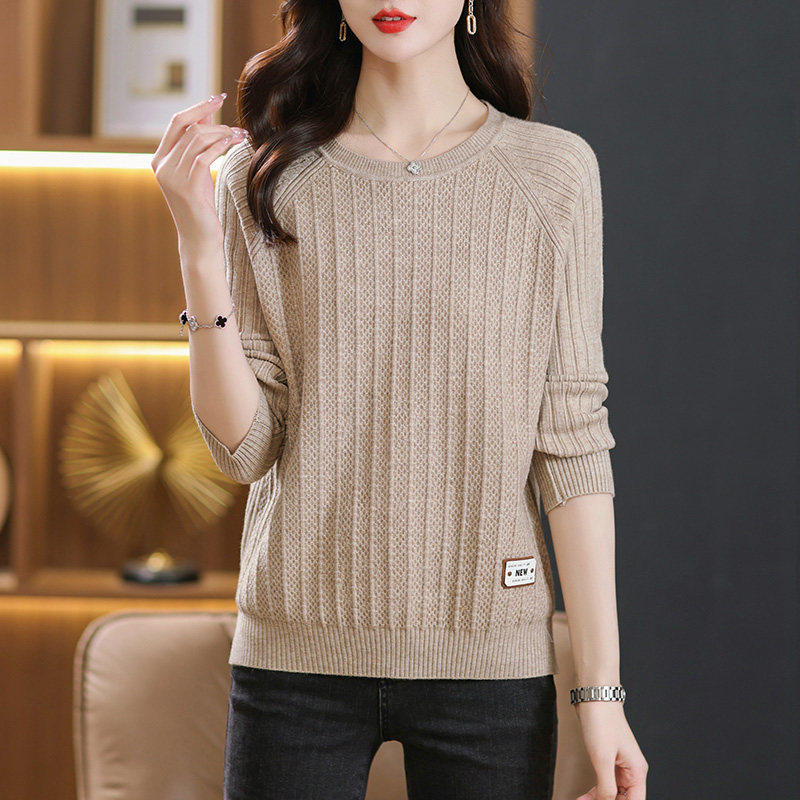 加肥加大码女装秋冬螺纹圆领套y头毛衣女士简约纯色打底针织衫上,女装/女士精品,大码内搭,淘宝优惠券,粉丝福利购,淘宝优惠卷