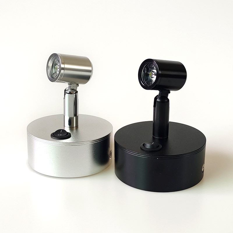 led充电射灯手办移o动珠宝展柜台展览摆摊夜读婚庆模型玩偶小射灯