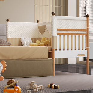 婴儿拼接床儿童加宽实o木平接床边床新生宝宝延宽神器大人可睡榉