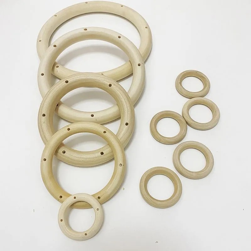 儿童手摇铃配件7cm高档木环