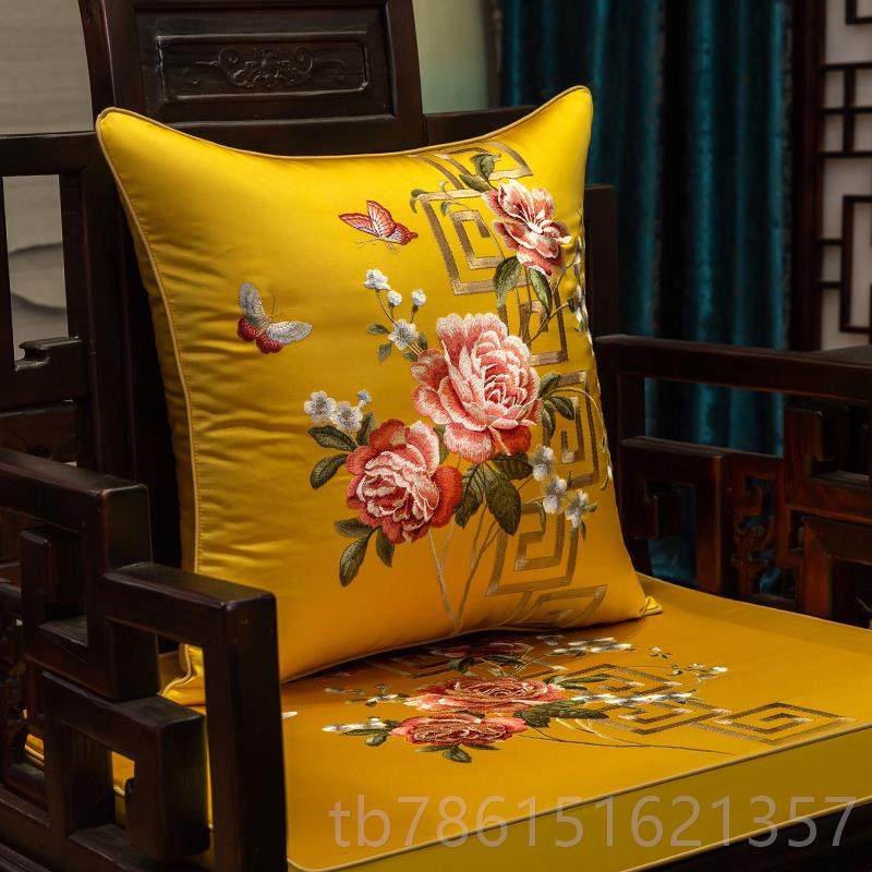 高档中式刺绣抱靠枕具红木家绣花沙发垫中国风古典汉罗床软包定制,居家布艺,沙发垫,淘宝优惠券,粉丝福利购,淘宝优惠卷