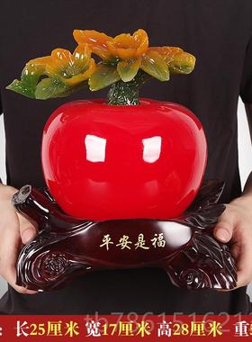 高档招财喜事事如意子摆件搬新家乔迁之礼物客厅关玄柿电视柜酒柜