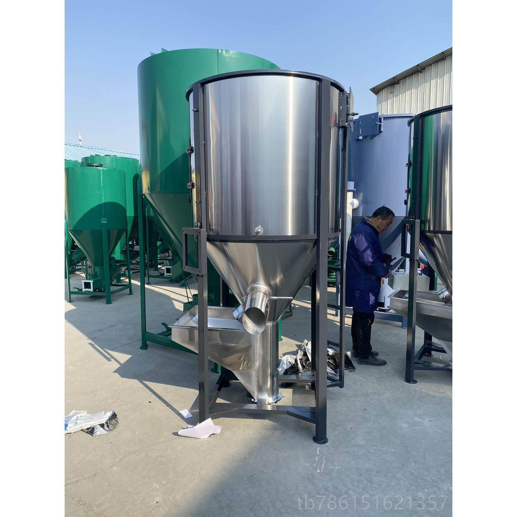 高档立式搅拌机拌不锈钢塑料颗粒烘干拌料机色配料干粉混调料混合