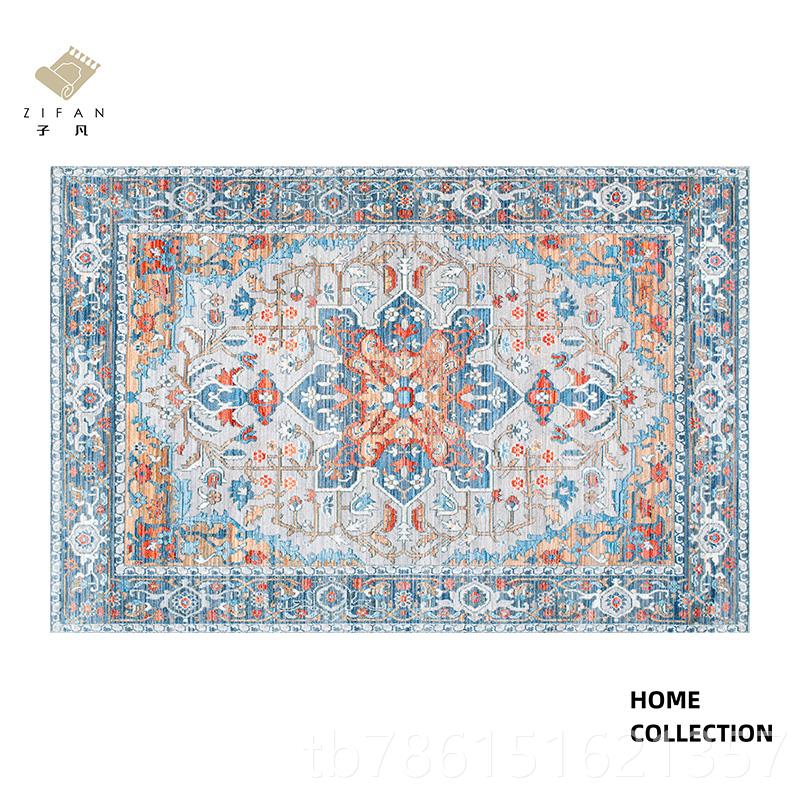 高档厚仿羊绒加毯美式复古族风民卧室客厅地地垫摩洛哥长绒地毯床